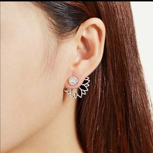 Crystal Lotus Stud Earing